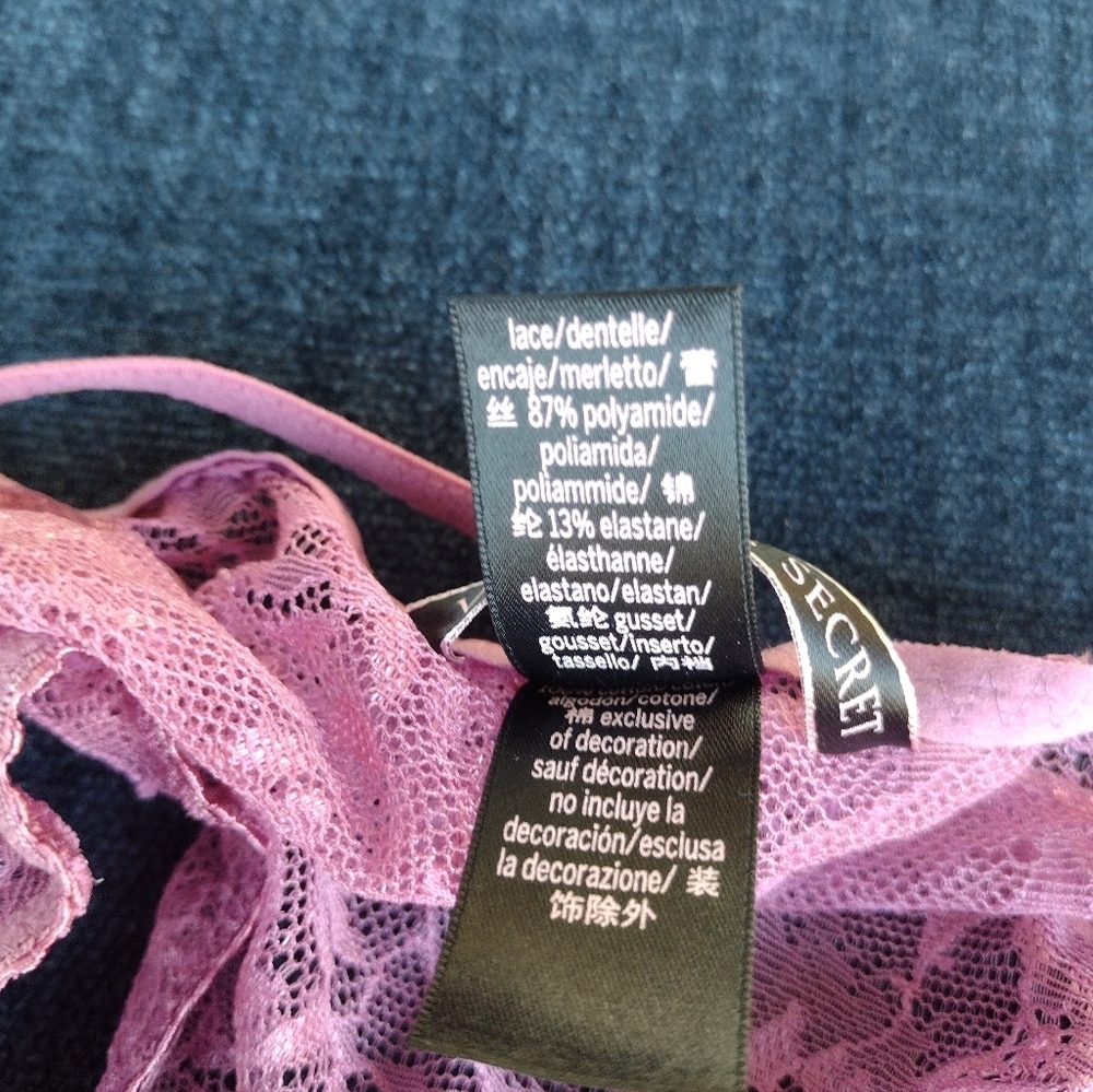 Victorias Secret Lace Plunge Bodysuit Sheer Teddy Teddy Pink XL - Picture 6 of 6